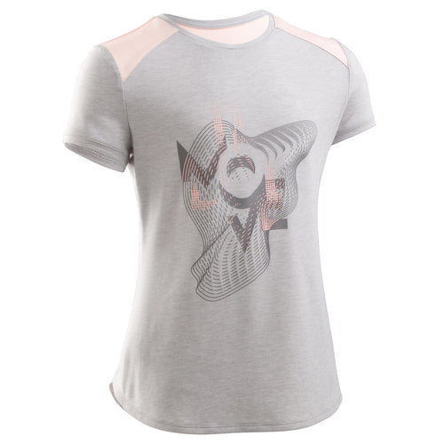 





Girls' Breathable T-Shirt - Coral/Print