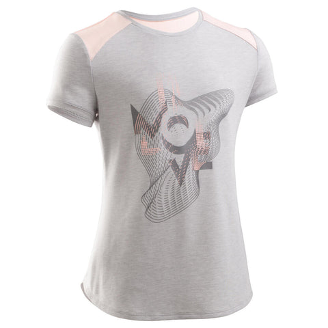 





Girls' Breathable T-Shirt - Coral/Print