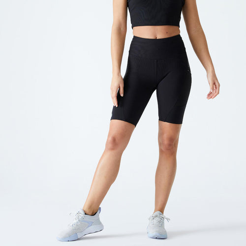 





Women's Cardio Fitness Bike Shorts with Phone Pocket