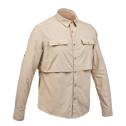 





Men's long sleeved anti-UV desert trekking shirt - DESERT 900 - Beige