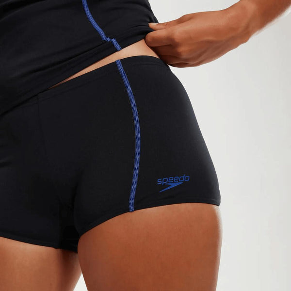 Buy Speedo Womens' Logo 3/4 Swimming Leggings Blue in KSA -SSS