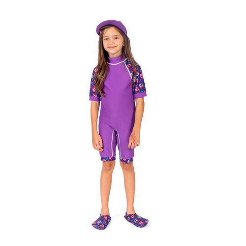 





COEGA Girls Kids 1pc Swim Suit-Purple Masha Balloons