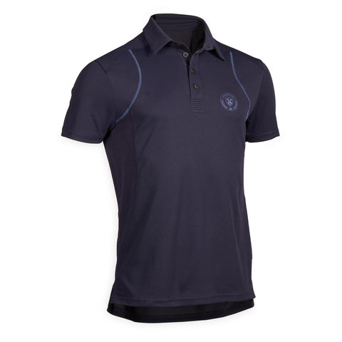 





Men's Short-Sleeved Horse Riding Mesh Polo - Navy Blue