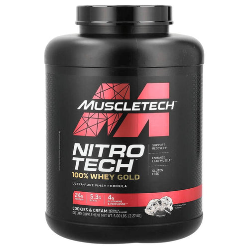 





muscletech nitrotech 100% whey gold Cookies and cream 5lb - (Pick up Only)