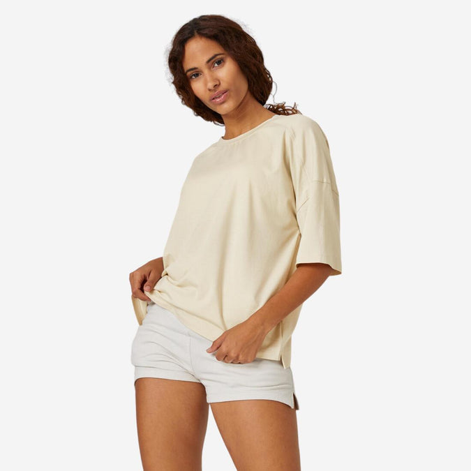 





Women's Loose-Fit Fitness T-Shirt 520 - Linen, photo 1 of 6