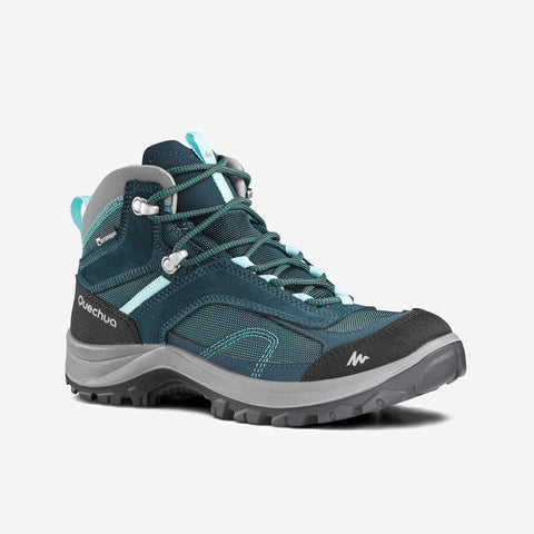 





Women’s waterproof mountain walking boots - MH100 Mid - Turquoise