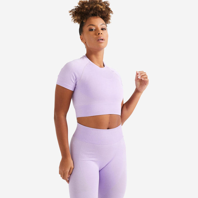 





Seamless Short-Sleeved Cropped Fitness T-Shirt, photo 1 of 5