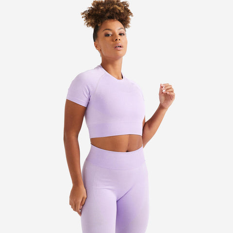 





Seamless Short-Sleeved Cropped Fitness T-Shirt