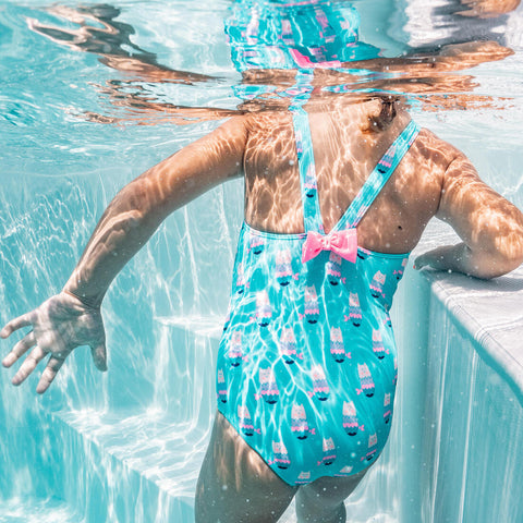 





Baby Girls’ 1-Piece Swimsuit - Pink Flower Print