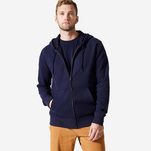 





Men's Fleece Zip-Up Fitness Hoodie