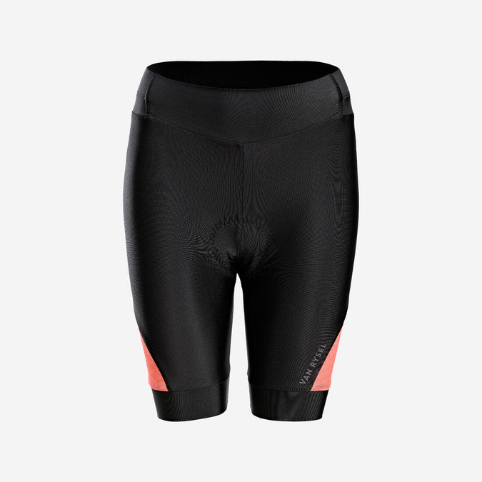 





Women's Strapless Summer Road Cycle Shorts Discover - Black/Coral, photo 1 of 6