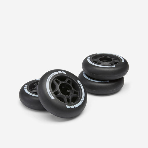 





80 mm 84A Inline Fitness Skate Wheels Fit 4-Pack - Black