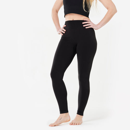 





High-Waisted Second-Skin Long Yoga Leggings - Graphite Black