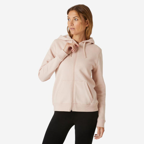 





Women's Zip-Up Fitness Hoodie 500