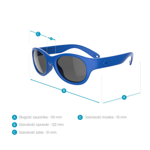 





Kids' aged 2-4 - Hiking Sunglasses - MH K100 - Category 3