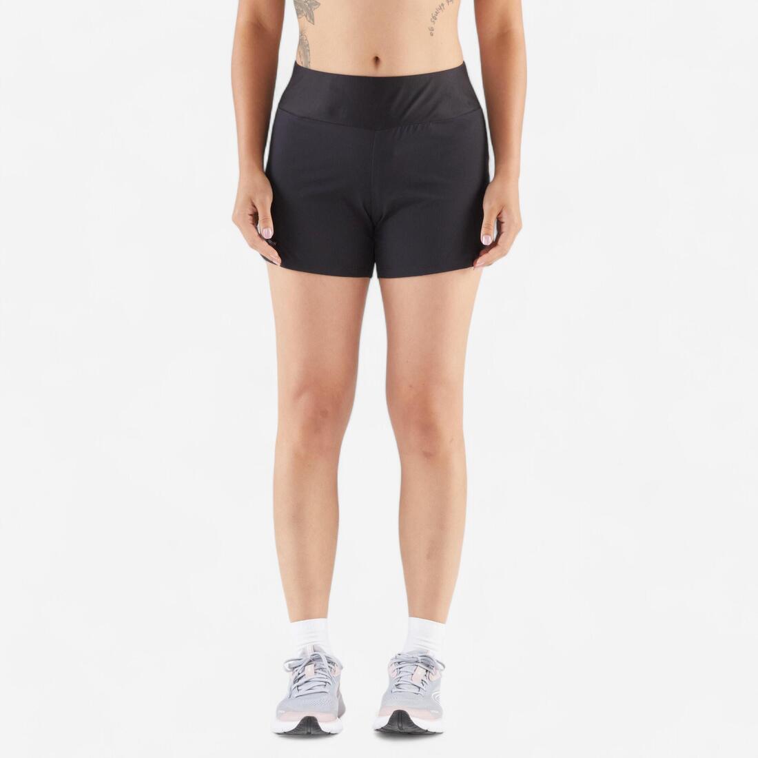 Women's running shorts black - run 100