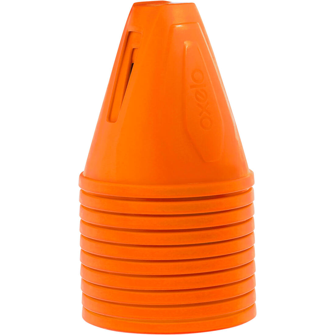 Inline skating slalom cones 10-pack - orange