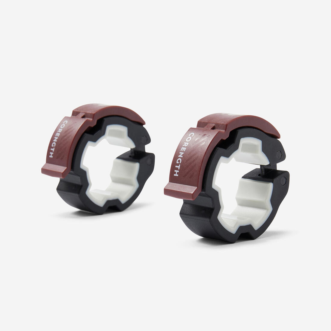 Pair of weight training disc collars - 28 mm