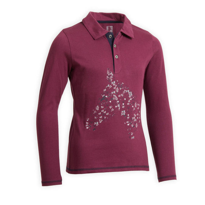 





Girls' Horse Riding Long-Sleeved Polo 100 - Plum, photo 1 of 6