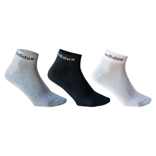 





Thin Mid Sports Socks Tri-Pack - Black/White/Grey