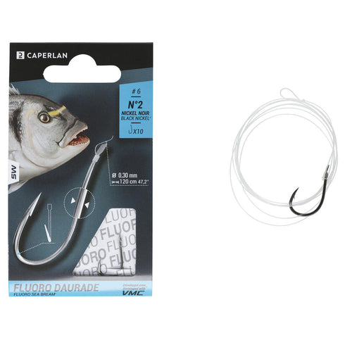 





SN FLUORO SEABREAM spade-end hooks to line for sea fishing