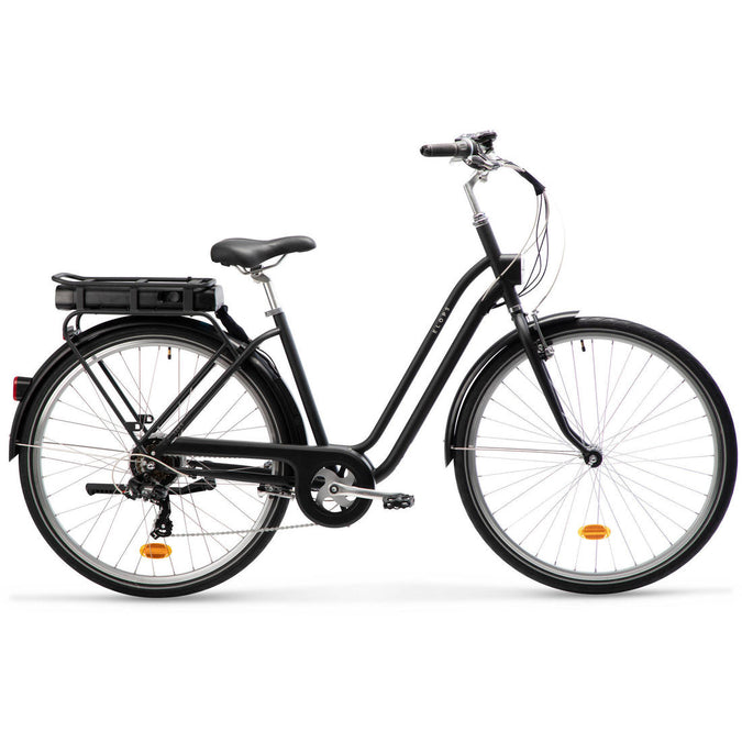 





Fully-equipped, v-brake, low frame electric city bike, black, photo 1 of 23