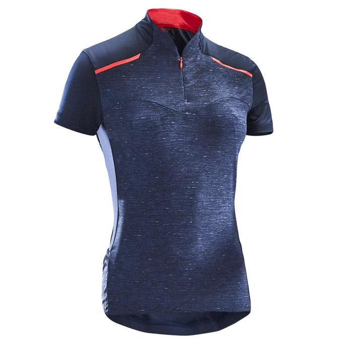 





500 Women's Short-Sleeved Cycling Jersey - Navy, photo 1 of 9