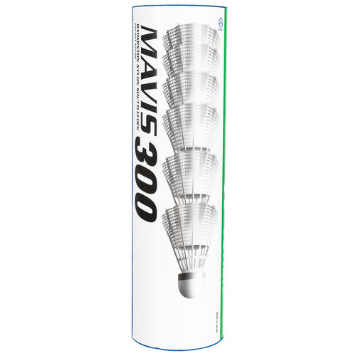 





Badminton Plastic Shuttlecocks Mavis 300 6-Pack - White