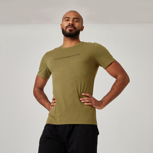 





Slim-Fit Stretch Cotton Fitness T-Shirt