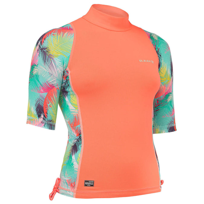 





Girls’ anti-UV surfing top T-shirt 500 - CORAL, photo 1 of 6