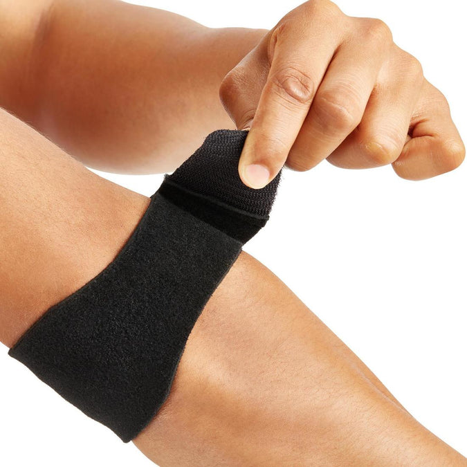 Adult Right/Left Supportive Elbow Strap R500 - Black - Decathlon