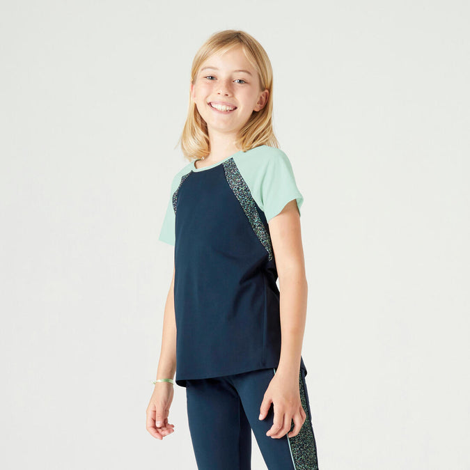 





Girls' Breathable T-Shirt S500 - Navy with Print, photo 1 of 6