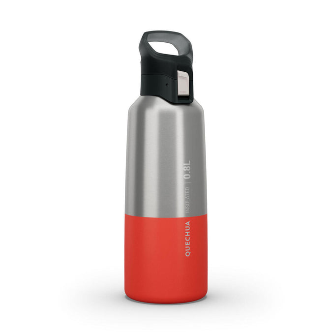 





0.8 L stainless steel isothermal water bottle with quick-release cap for hiking, photo 1 of 35