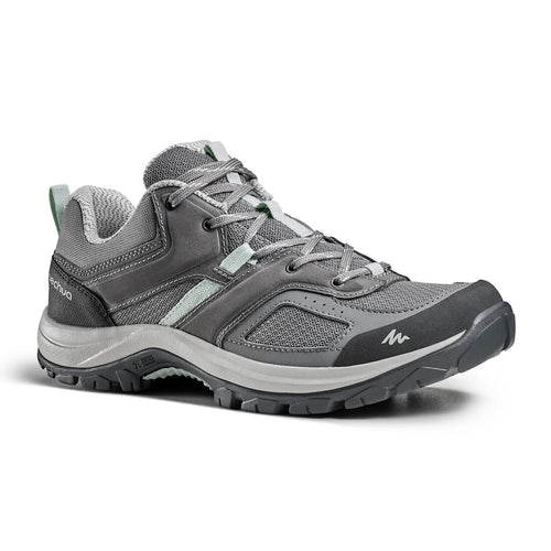 





Women's mountain walking shoes - MH100 - Grey/Green