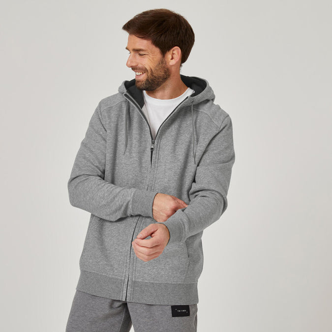 





Men's Straight-Cut Zipped Hoodie With Pocket 500, photo 1 of 7