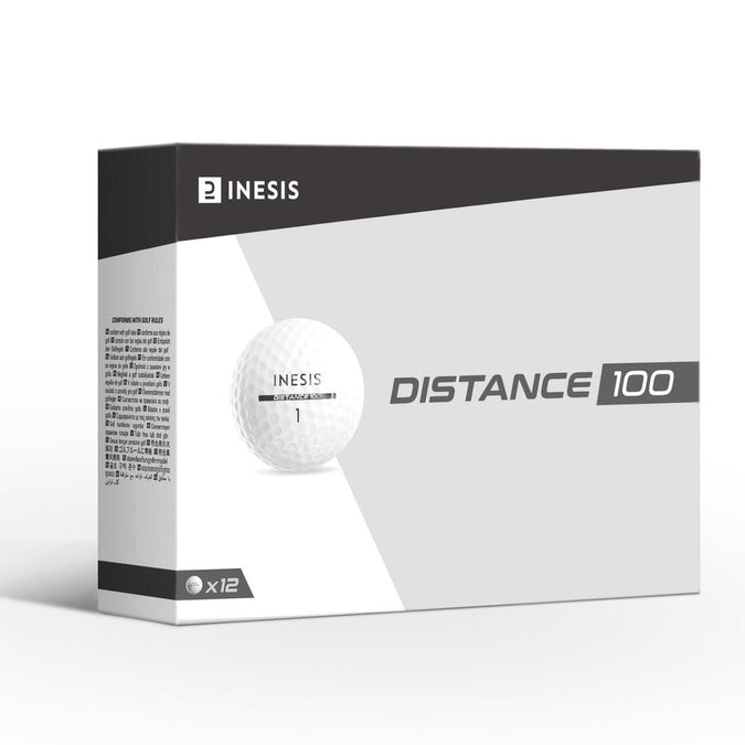 





GOLF BALLS x12 - INESIS DISTANCE 100 WHITE, photo 1 of 6