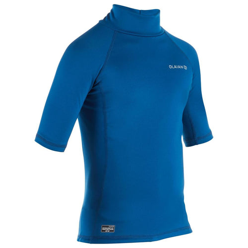 





Kids' anti-UV short-sleeve fleece thermal surfing top T-shirt – Blue