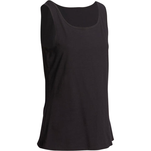 





Women's Straight-Cut Crew Neck Cotton Fitness Tank Top 100 - Icy