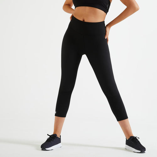 





Women's Fitness Cardio Cropped Bottoms - Black
