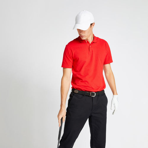 





Men's golf short-sleeved polo shirt MW500 red