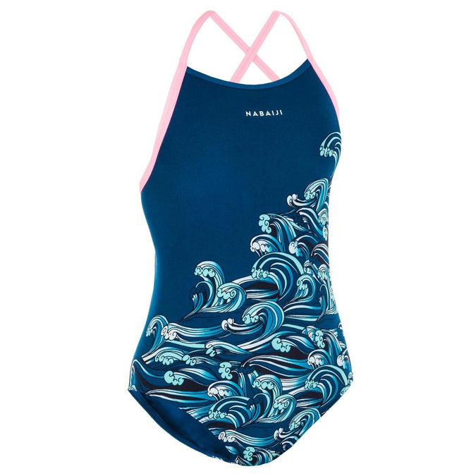 Romane One-piece Maternity Swimsuit - Women - Black, Black, Fluo coral pink  - Nabaiji - Decathlon