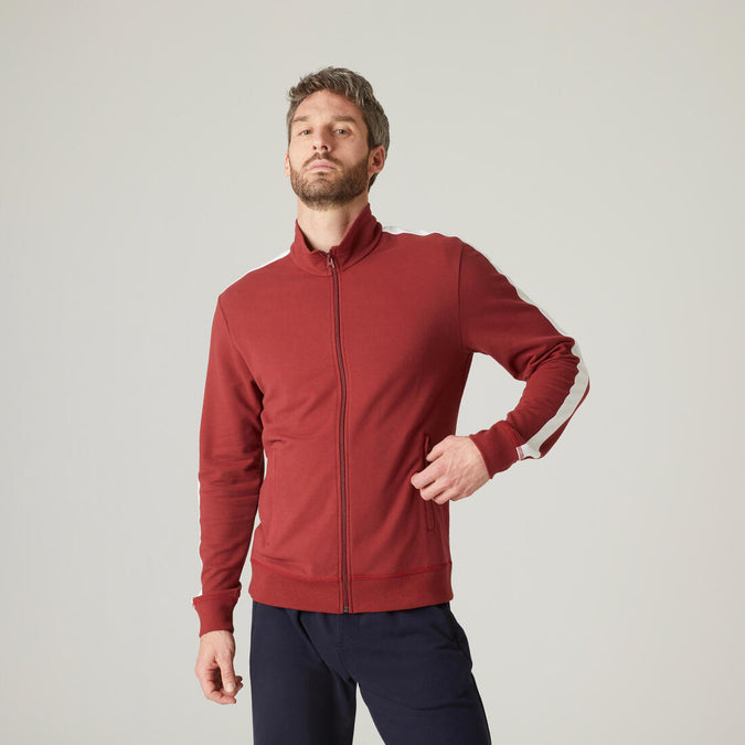 





Men's Zip-Up Fitness Hoodie 500 - Burgundy/Glacier, photo 1 of 6