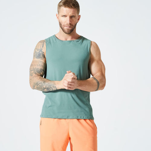





Men's Breathable Crew Neck Fitness Collection Tank Top - Green