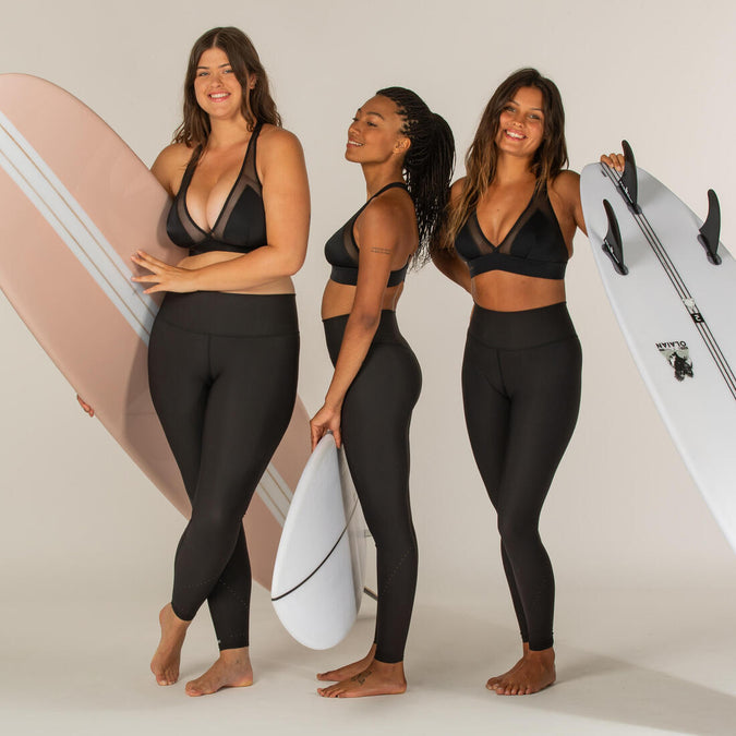 SURF LEGGINGS ANTI-UV RACHEL BLACK - SECOND SKIN AND SHAPING HIGH