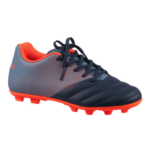 Kids' Moulded Dry Pitch Rugby Boots R100 FG - Blue/Red | Decathlon KSA