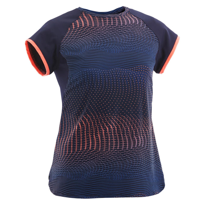 





Girls' Breathable Synthetic T-Shirt - Navy/Print, photo 1 of 5
