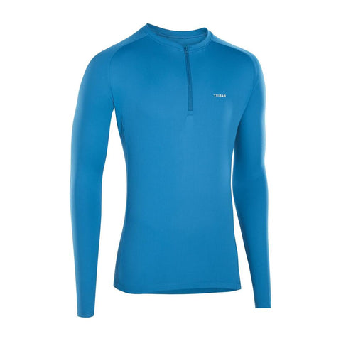 





Men's Anti-UV Long-Sleeved Road Cycling Summer Jersey Essential - Blue