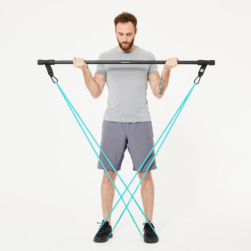





Strength Training Bar with Two 15 kg Bands