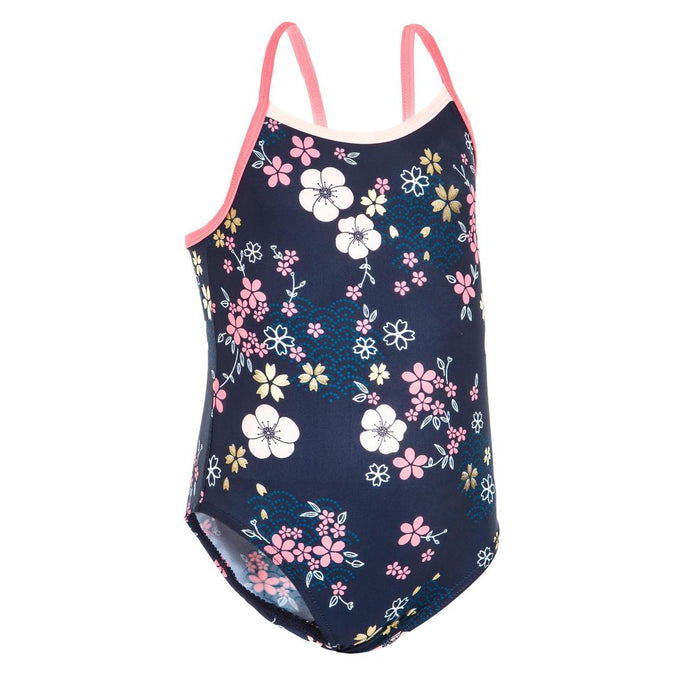 





Baby Girls' One-Piece Swimsuit - Dark Blue with Flower Print, photo 1 of 4