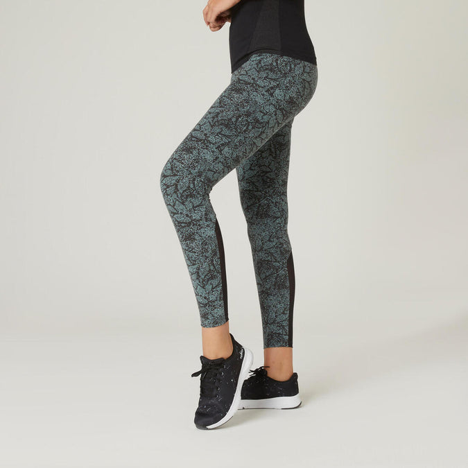 





Stretchy High-Waisted Cotton Fitness Leggings with Mesh Print, photo 1 of 5